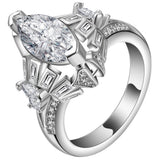 Marquise CZ Art Deco Baguette Ring