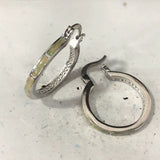 Opal-Look Inlay Inside-Out Hoop Earrings