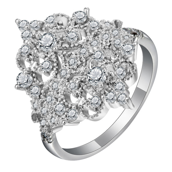 Filigree Pavé CZ Lace Cluster Ring