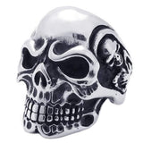 Silver Pirate Skull Biker Ring