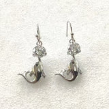 Dolphin Clear CZ Necklace and Earrings Set