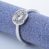 Round CZ Cluster Circle Halo Ring