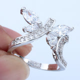 Marquise CZ Butterfly Bypass Ring