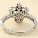 Black Enamel Bubble Cluster CZ Ring