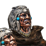 Chief & Wolf Head Sculpted Ring