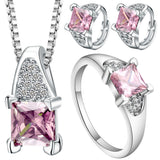 Purple Princess CZ Pavé Jewelry Set