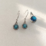 Clear CZ Angel Tear Hook Drop Earrings