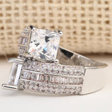 Princess and Marquise CZ Multi-Row Ring