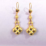 Textured Teardrop Dangle Earrings