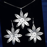 Filigree Lotus Flower Jewelry Set