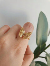 Butterfly Adjustable Open Ring