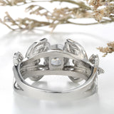 Round CZ Butterfly Openwork Ring