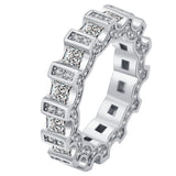 Princess-Cut CZ Channel Eternity Ring