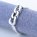 Curb Chain Link Open Cuff Ring