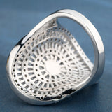 Baguette CZ Concentric Dome Cocktail Ring