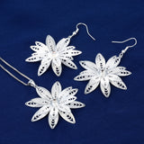 Filigree Lotus Flower Jewelry Set
