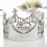 Heart Lock Crown CZ Ring