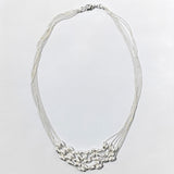 Multi-Strand Bead Cluster Bib Necklace