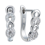 Pavé CZ Chain-Link Leverback Earrings
