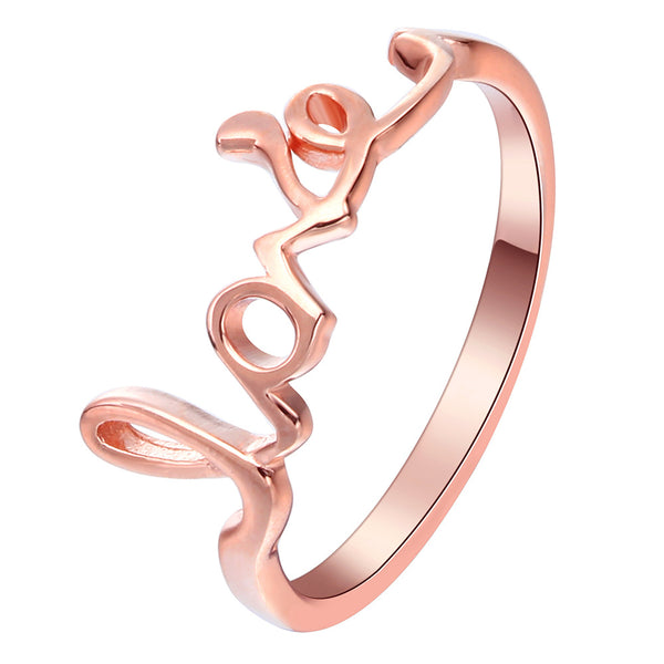 Script Love Word Ring