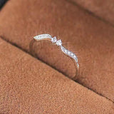 Dainty Wave CZ Stacking Ring