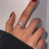 Snake Wrap CZ Dainty Open Ring