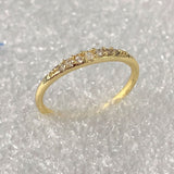 Dainty Pavé Tapered Rose-Tone Band Ring