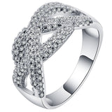 Infinity Crossover CZ Pave Ring