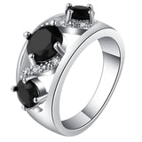 Black CZ Cascading Drop Jewelry Set