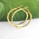 Twisted Rope Large Hoop Earrings