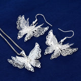 Filigree Winged Butterfly Jewelry Set