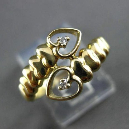 Gold Double Heart Openwork Ring