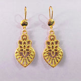 Textured Teardrop Dangle Earrings
