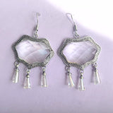 Crystal Tassel Pendant Necklace and Earrings Set