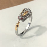 Pave CZ Bunny Carrot Open Ring