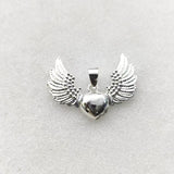 Angel Wing Puffy Heart Pendant