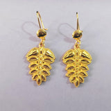 Ginkgo Leaf Cascade Drop Earrings