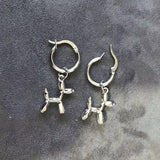 Balloon Dog Charm Huggie Earrings