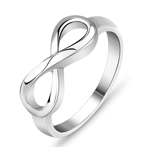 Polished Infinity Twist Band Ring