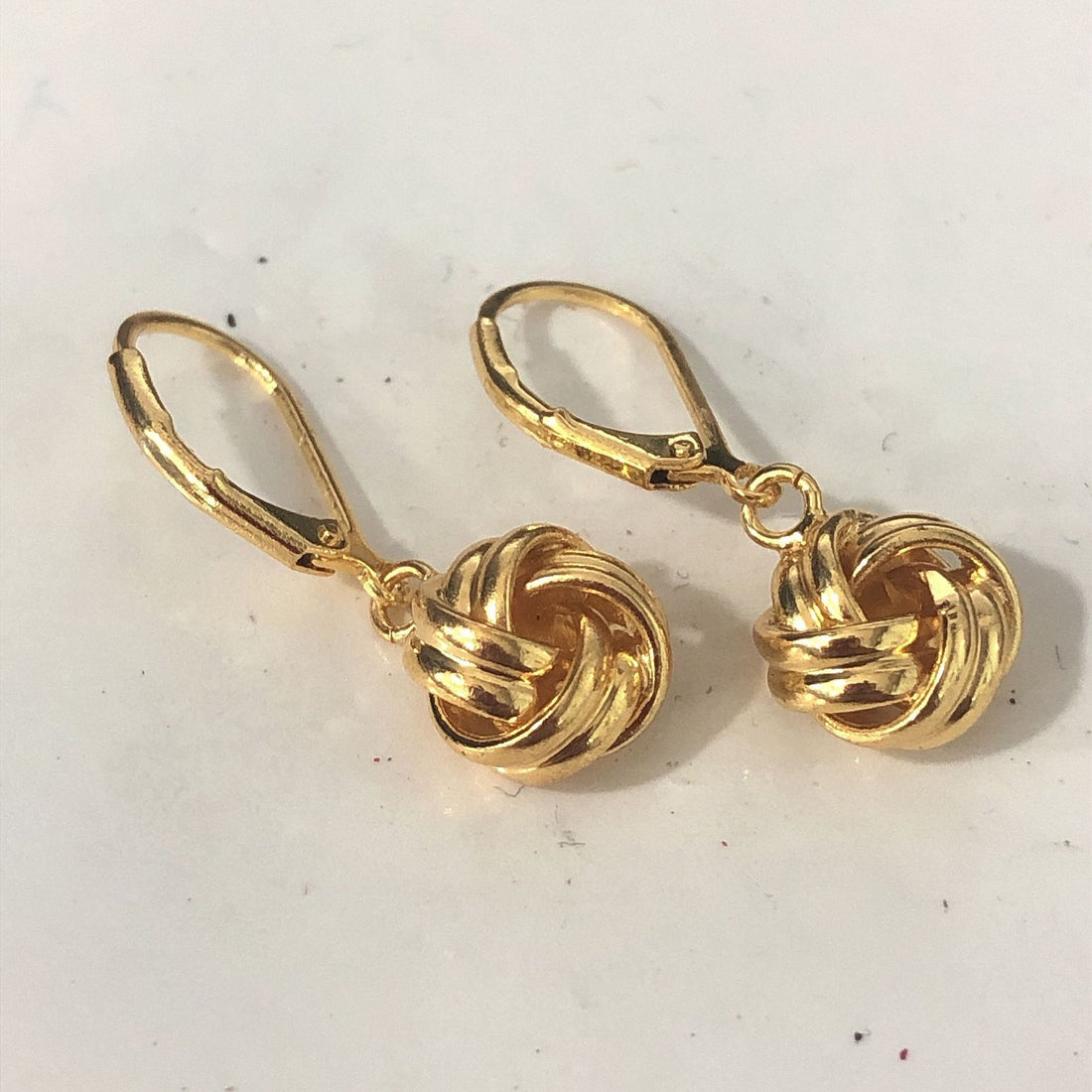 Love Knot Lever-Back Drop Earrings