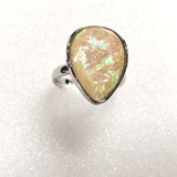 Teardrop Moonstone-Look Bezel Ring