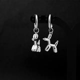 Balloon Dog Charm Huggie Earrings
