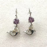 Dolphin Clear CZ Necklace and Earrings Set