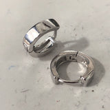 Polished Plain Huggie Hoop Earrings
