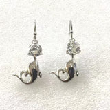 Dolphin Clear CZ Necklace and Earrings Set