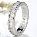 Baguette CZ Channel Eternity Band Ring