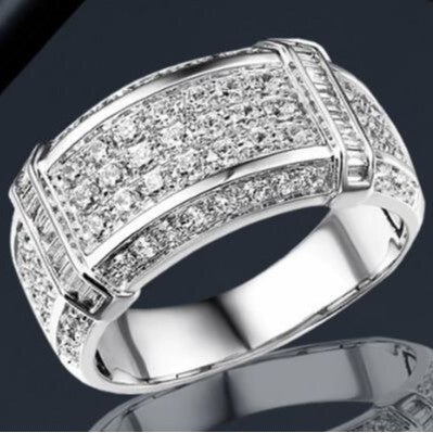 Wide Pavé CZ Statement Band