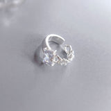 CZ Butterfly Adjustable Open Ring