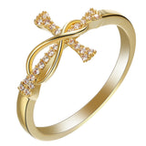 Pavé CZ Infinity Cross Ring