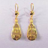 Textured Teardrop Dangle Earrings